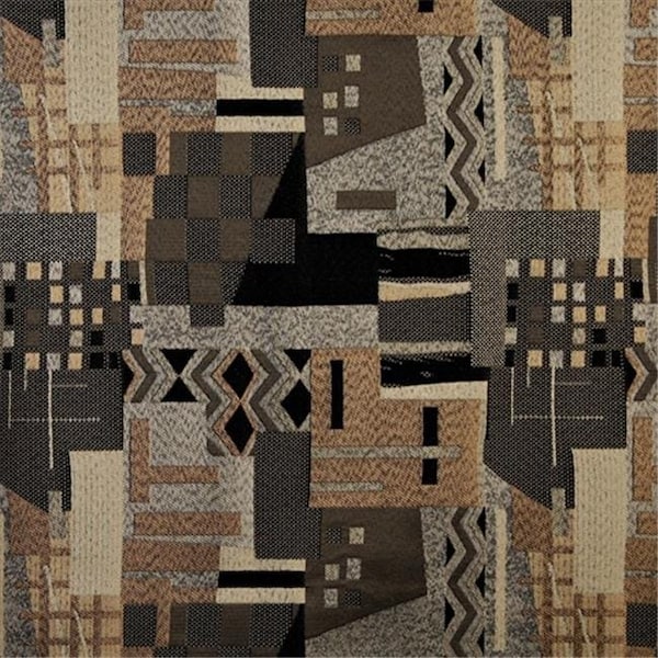 Designer Fabrics Designer Fabrics C680 54 in. Wide Brown; Black; Grey And Gold; Large Scale Southwest Upholstery Fabric C680 - main